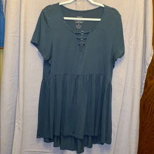 Babydoll t-shirt with metal rings